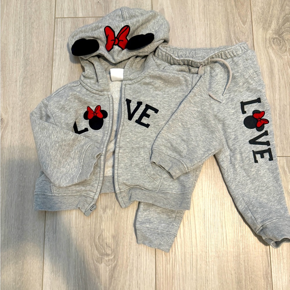 Gap sweat jogger set- Minnie Disney 2T